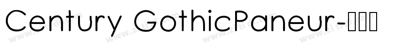 Century GothicPaneur字体转换